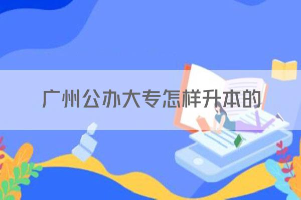 广州公办大专怎样升本的