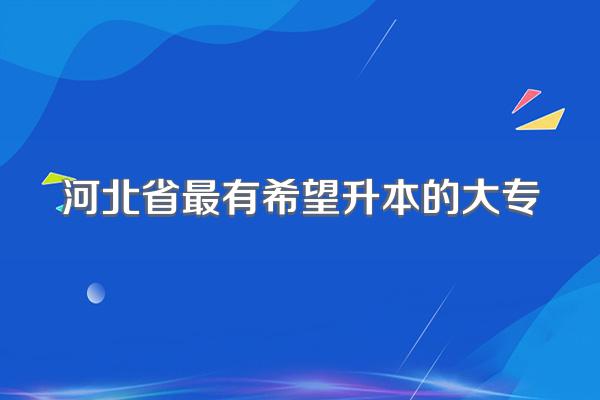 河北省最有希望升本的大专