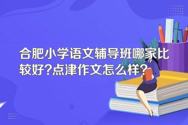 合肥小学语文辅导班哪家比较好?点津作文怎么样?