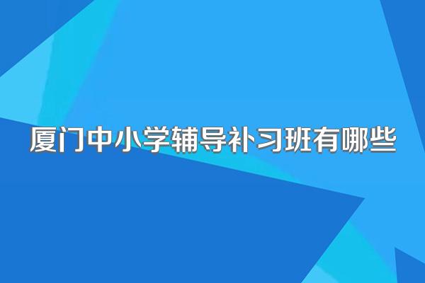 厦门中小学辅导补习班有哪些