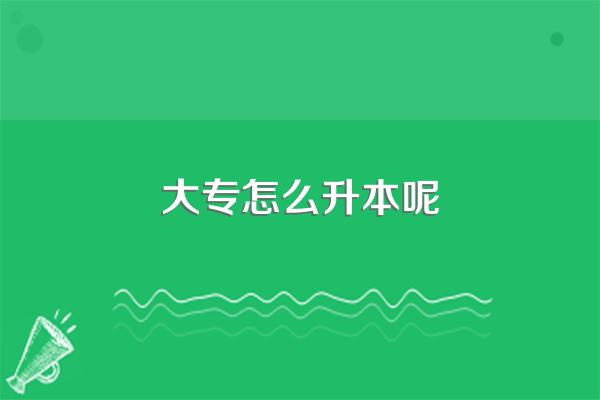 2024大专毕业了想升本怎么报名呢