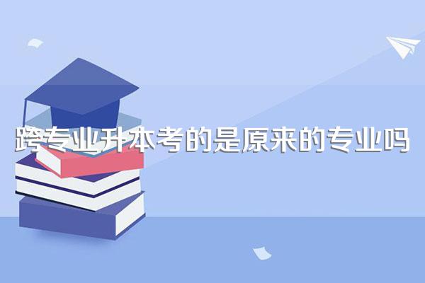 跨专业升本考的是原来的专业吗