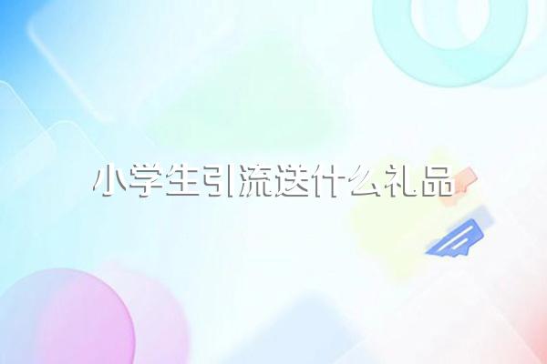 小学生引流送什么礼品