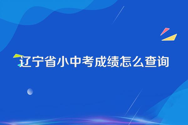 辽宁省小中考成绩怎么查询