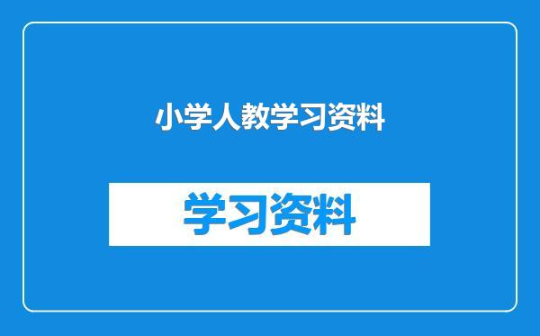 小学人教学习资料