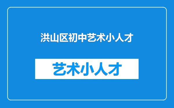 洪山区初中艺术小人才