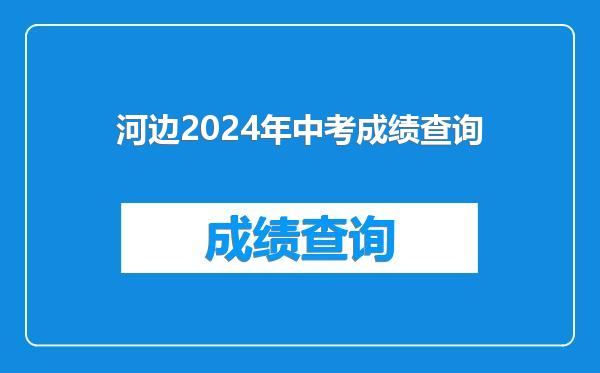 河边2024年中考成绩查询