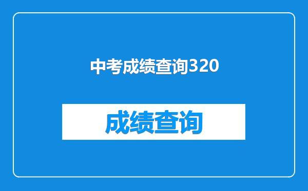 中考成绩查询320