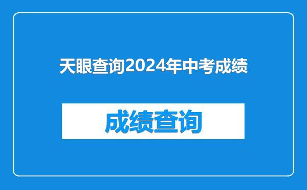 天眼查询2024年中考成绩