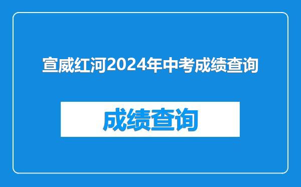 宣威红河2024年中考成绩查询