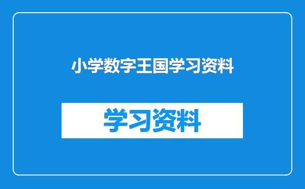 小学数字王国学习资料