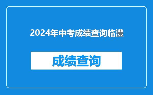 2024年中考成绩查询临澧