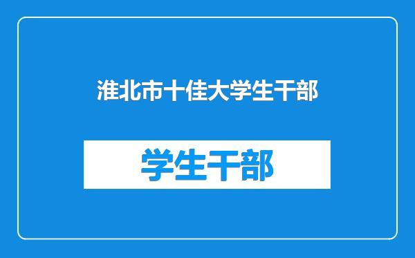 淮北市十佳大学生干部