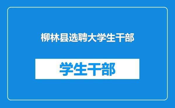 柳林县选聘大学生干部