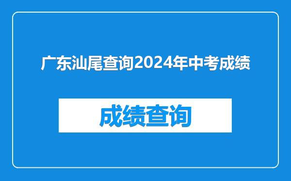 广东汕尾查询2024年中考成绩