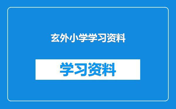 玄外小学学习资料