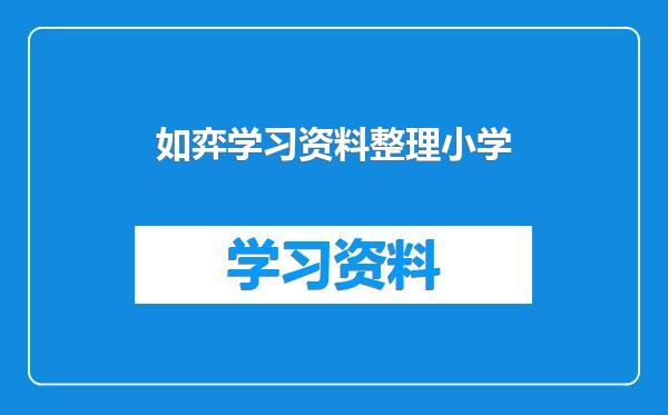 如弈学习资料整理小学