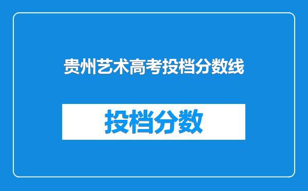 贵州艺术高考投档分数线