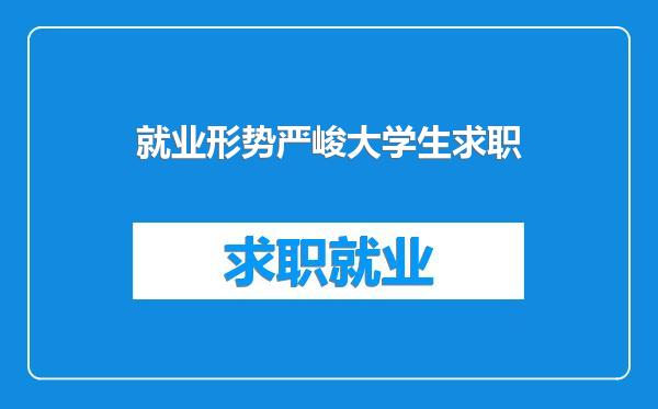 就业形势严峻大学生求职