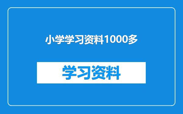 小学学习资料1000多