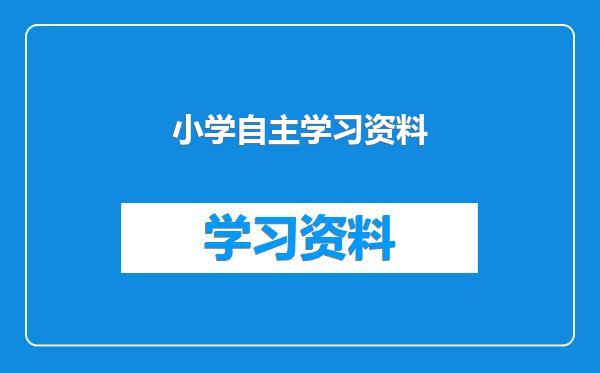 小学自主学习资料