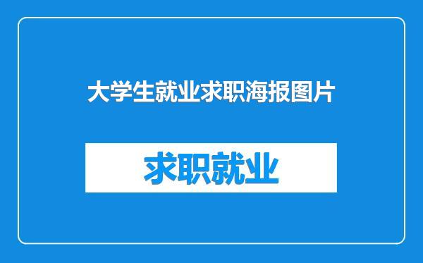 大学生就业求职海报图片