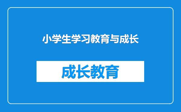 小学生学习教育与成长