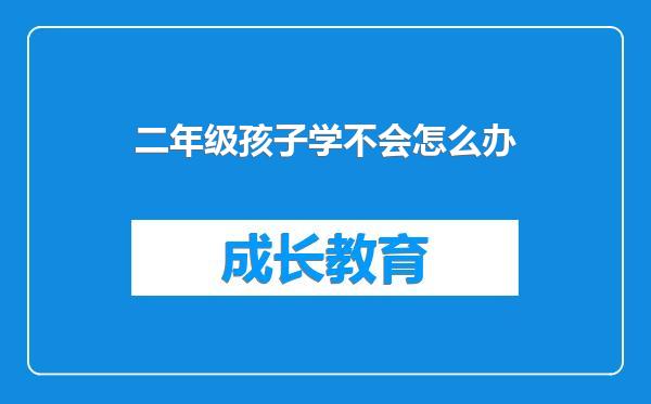 二年级孩子学不会怎么办