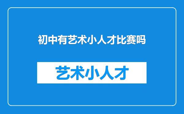 初中有艺术小人才比赛吗