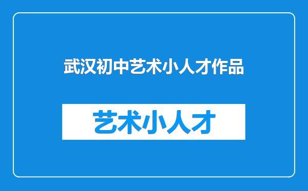 武汉初中艺术小人才作品