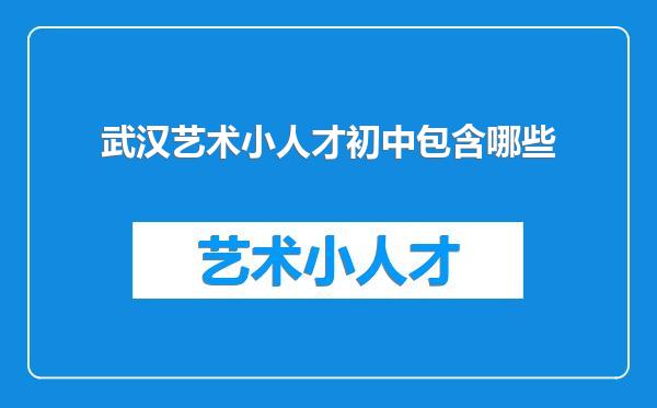 武汉艺术小人才初中包含哪些