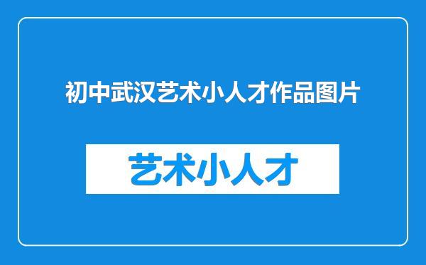 初中武汉艺术小人才作品图片