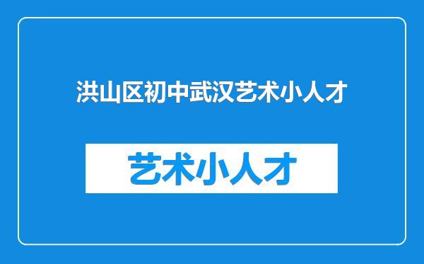 洪山区初中武汉艺术小人才