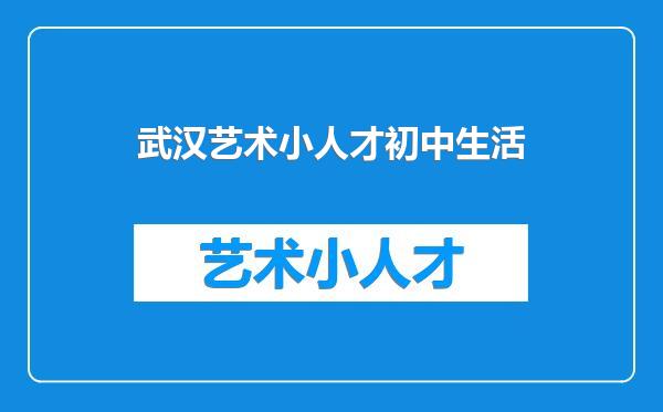 武汉艺术小人才初中生活