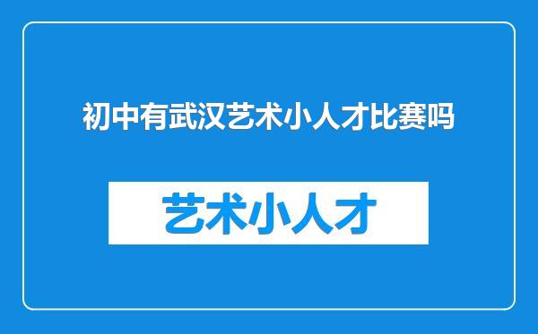 初中有武汉艺术小人才比赛吗