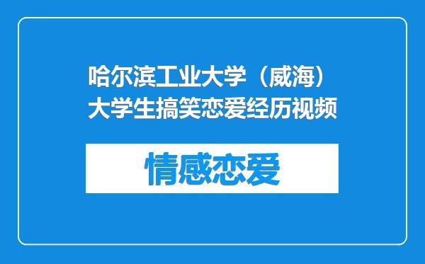 哈尔滨工业大学（威海）大学生搞笑恋爱经历视频