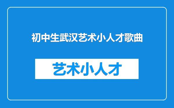 初中生武汉艺术小人才歌曲