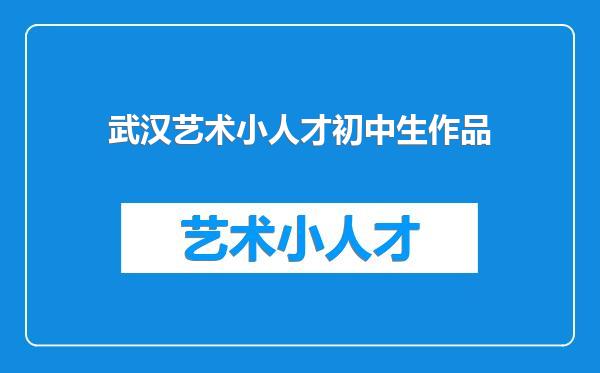 武汉艺术小人才初中生作品