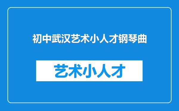 初中武汉艺术小人才钢琴曲