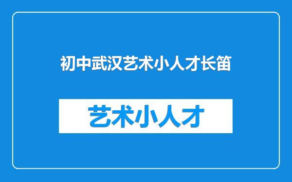 初中武汉艺术小人才长笛