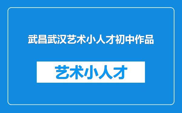 武昌武汉艺术小人才初中作品