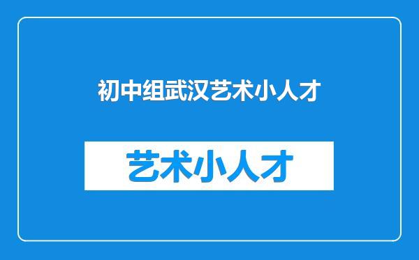 初中组武汉艺术小人才